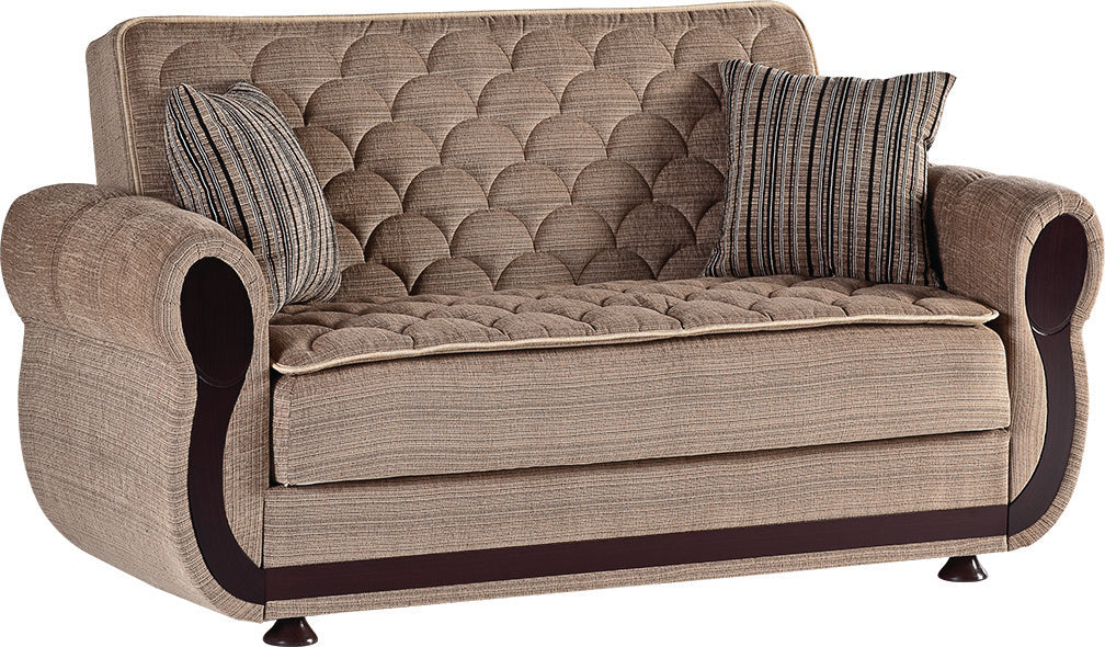 Argos Zilkade Light Brown Loveseat from Bellona - Luna Furniture