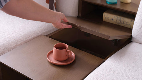 Atlanta Peru Cream Ottoman from Bellona - Luna Furniture