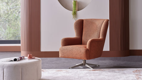 Atlanta Peru Brick Swivel Chair from Bellona - Luna Furniture