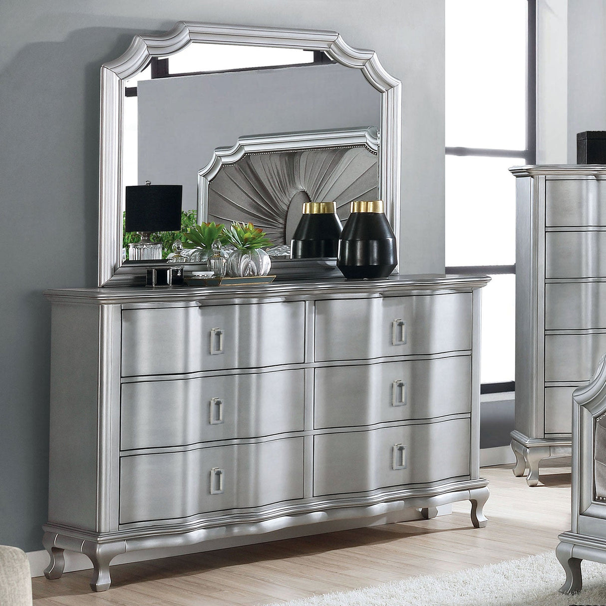 Furniture of America Aalok Silver Dresser – Luna Furniture
