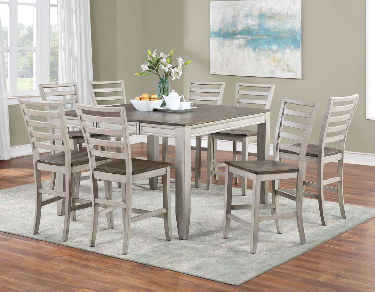 Abacus Smoky Alabaster/Putty Counter Height Dining Set from Steve Silver - Luna Furniture