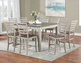 Abacus Smoky Alabaster/Putty Counter Height Dining Set from Steve Silver - Luna Furniture
