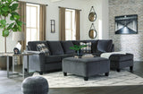 Abinger Smoke 2-Piece Sectional with Ottoman from Ashley - Luna Furniture