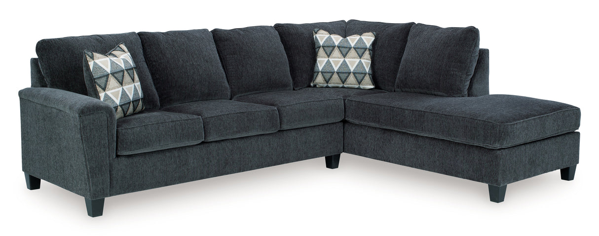 Abinger Smoke 2-Piece Sectional with Ottoman from Ashley - Luna Furniture