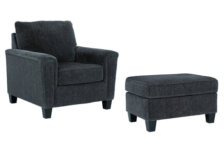 Abinger Smoke Chair and Ottoman from Ashley - Luna Furniture