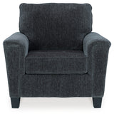 Abinger Smoke Chair and Oversized Ottoman from Ashley - Luna Furniture