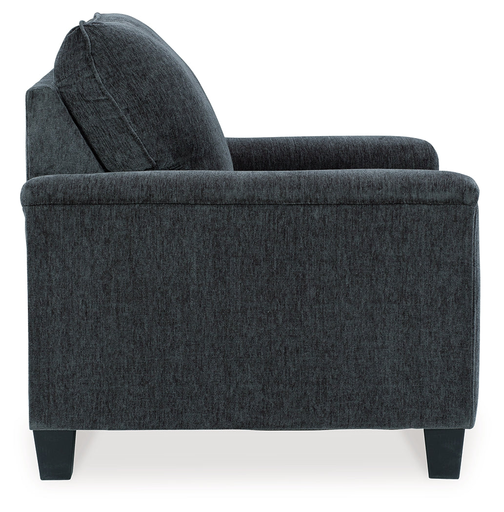 Abinger Smoke Chair and Oversized Ottoman from Ashley - Luna Furniture