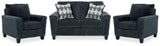 Abinger Smoke Loveseat and 2 Chairs from Ashley - Luna Furniture