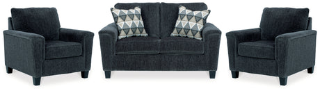 Abinger Smoke Loveseat and 2 Chairs from Ashley - Luna Furniture