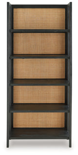 Abyard Black/Natural Bookcase from Ashley - Luna Furniture