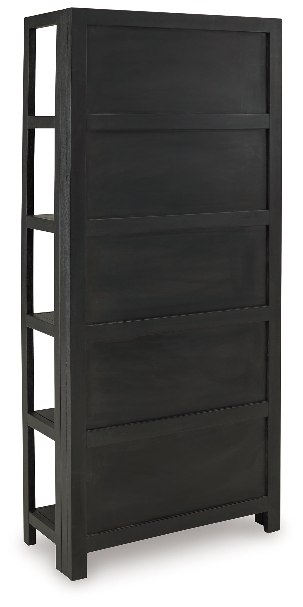 Abyard Black/Natural Bookcase from Ashley - Luna Furniture