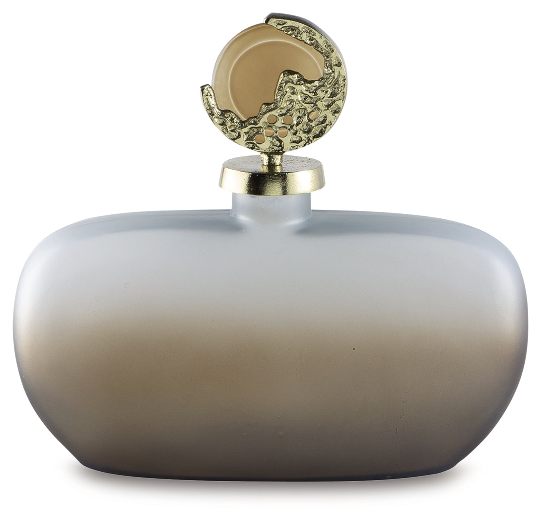 Acario Taupe/Gold Finish Jar from Ashley - Luna Furniture