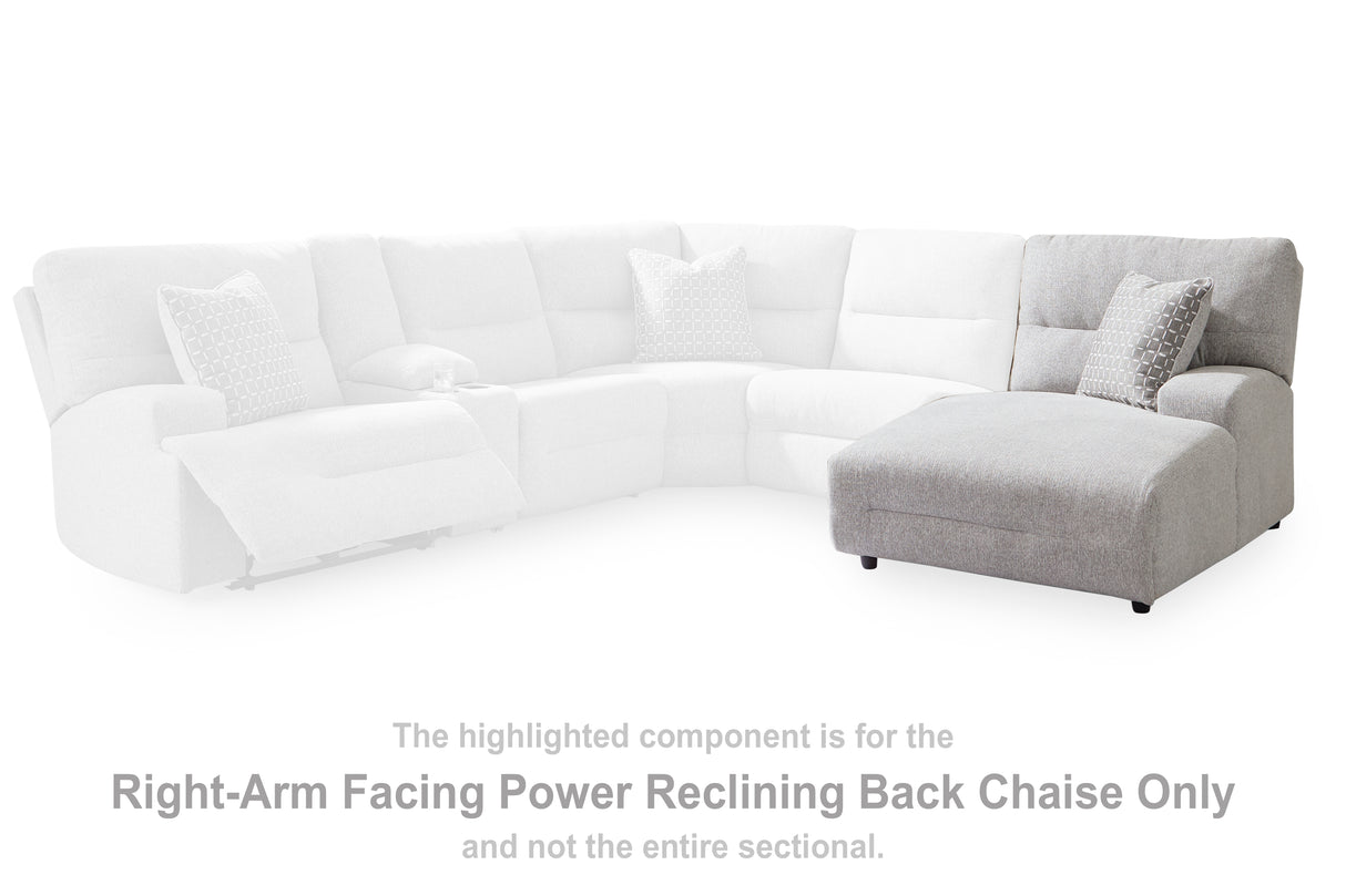 Acklen Place Alloy Right-Arm Facing Power Press Back Chaise from Ashley - Luna Furniture