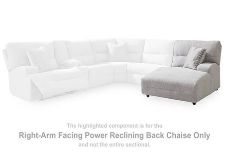 Acklen Place Alloy Right-Arm Facing Power Press Back Chaise from Ashley - Luna Furniture