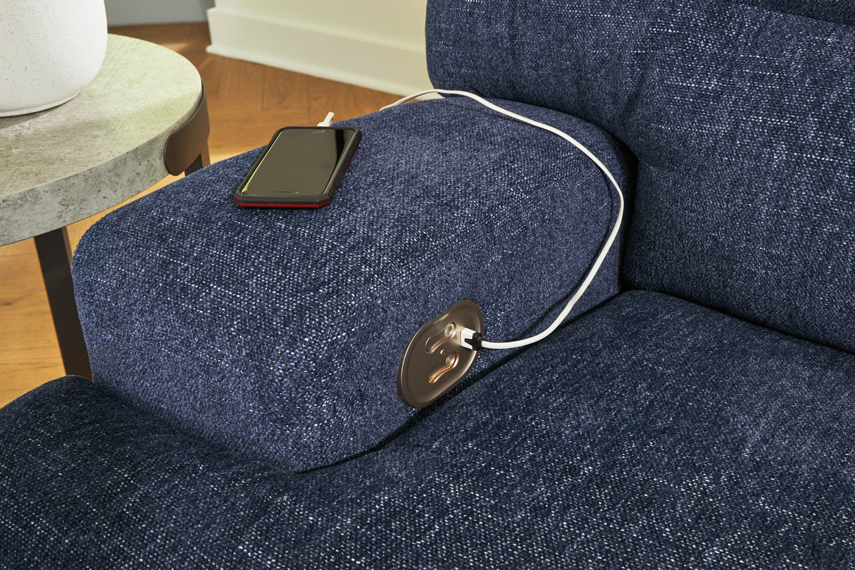 Acklen Place Navy 2-Piece Power Reclining Sofa from Ashley - Luna Furniture