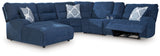 Acklen Place Navy 6-Piece LAF Chaise Power Reclining Sectional from Ashley - Luna Furniture