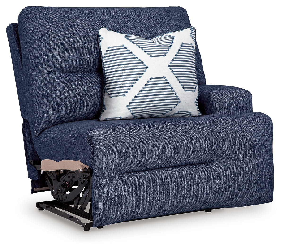 Acklen Place Navy Right-Arm Facing Power Recliner from Ashley - Luna Furniture