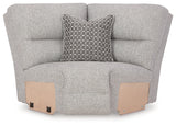 Acklen Place Pewter 5-Piece Power Reclining Sectional from Ashley - Luna Furniture