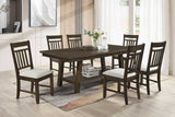 Acorn Espresso 7-Piece Dining Room Set (Dining Table & 6 Chairs) from Happy Homes - Luna Furniture