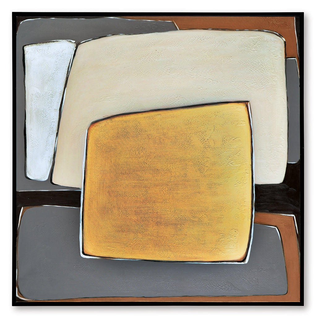 Actman Cream/Brown/Gray Wall Art from Ashley Furniture - Luna Furniture