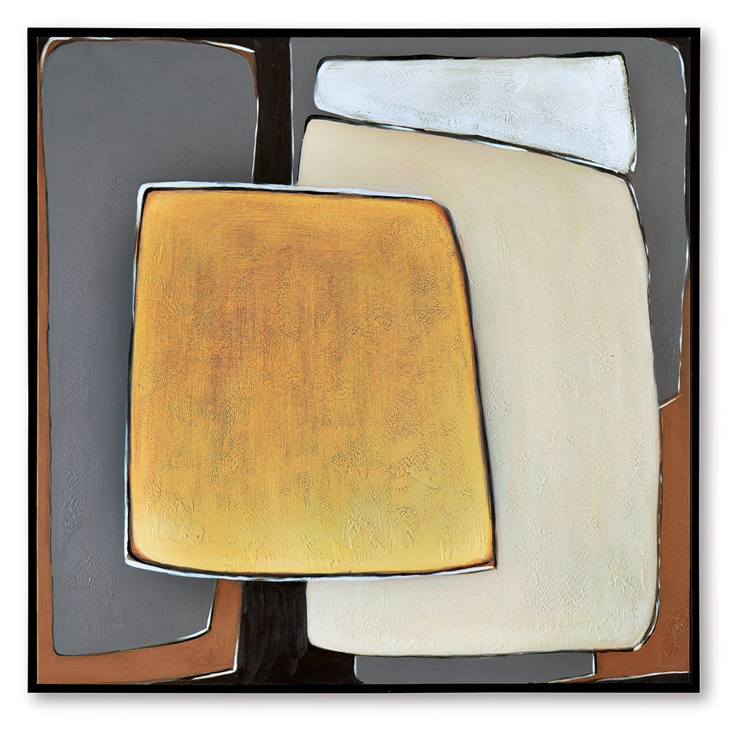 Actman Cream/Brown/Gray Wall Art from Ashley Furniture - Luna Furniture