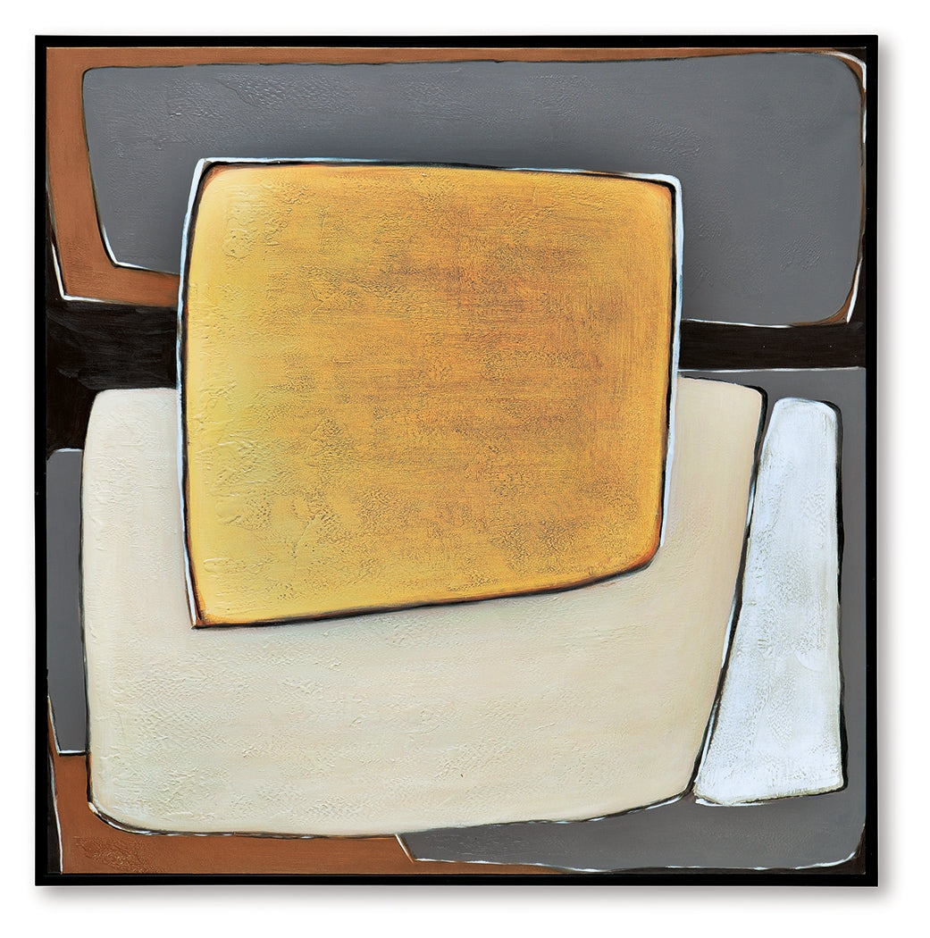 Actman Cream/Brown/Gray Wall Art from Ashley Furniture - Luna Furniture