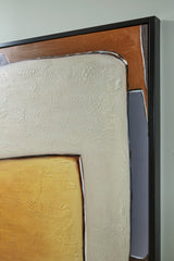 Actman Cream/Brown/Gray Wall Art from Ashley Furniture - Luna Furniture