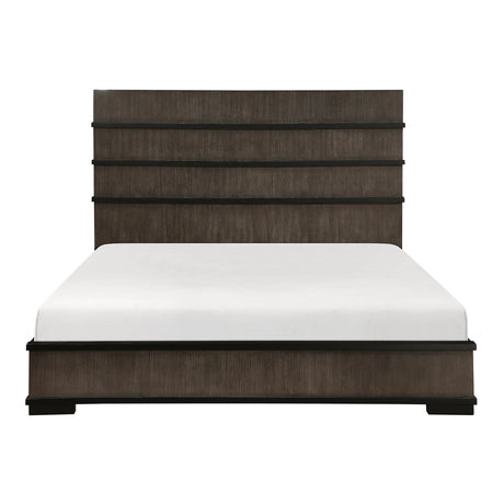 Acworth Brownish Gray King Panel Bed from Homelegance - Luna Furniture