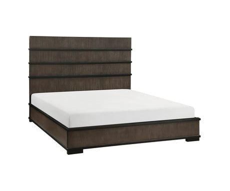 Acworth Brownish Gray King Panel Bed from Homelegance - Luna Furniture