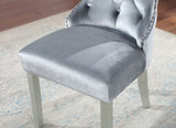 Adalia Silver/Dark Gray Chair from Furniture of America - Luna Furniture
