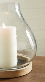 Adalisen Clear/Brown Candle Holder from Ashley - Luna Furniture