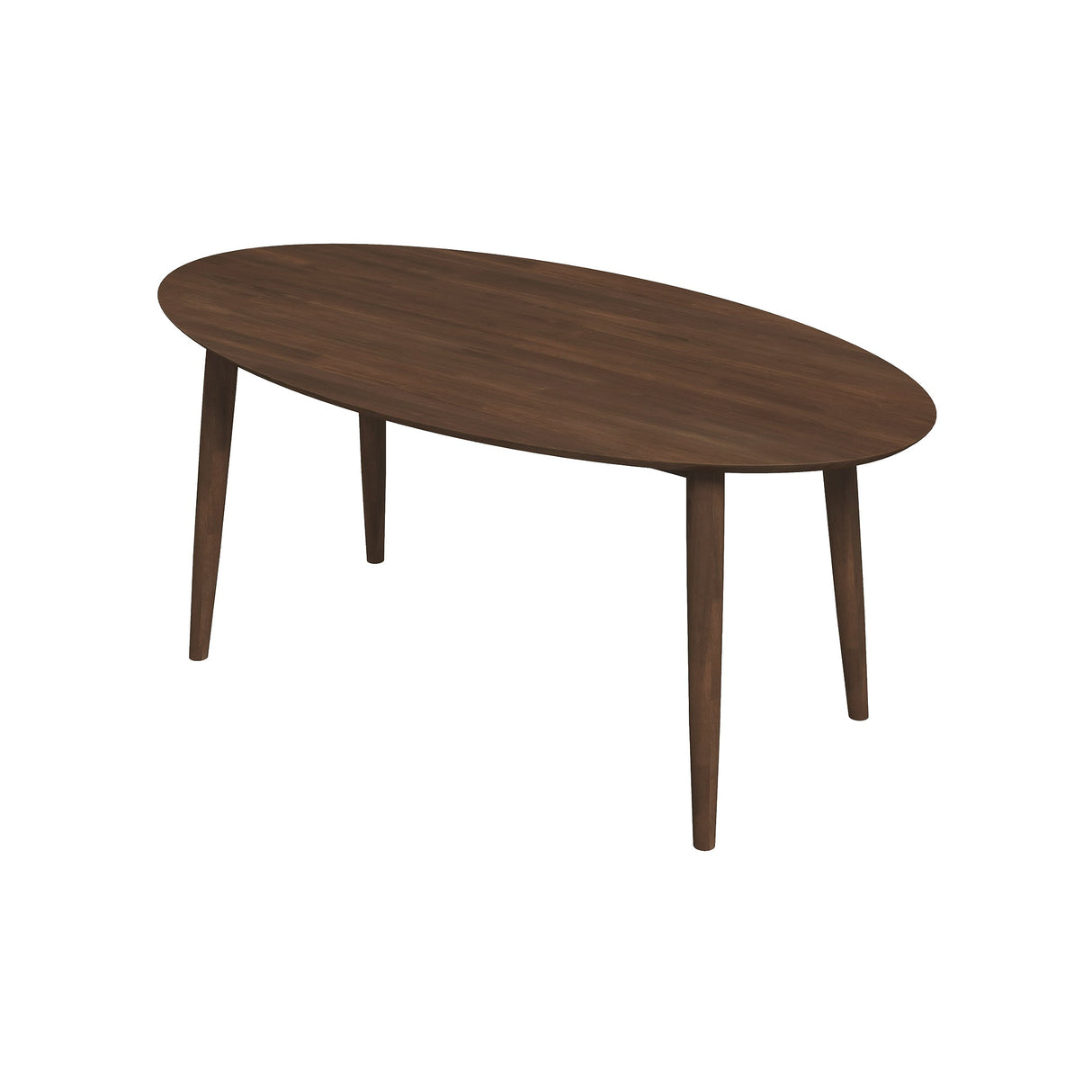 Ada Mid Century Modern Style Solid Wood Walnut Oval Dining Table from Ashcroft Furniture - Luna Furniture