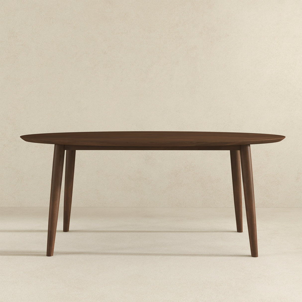 Ada Mid Century Modern Style Solid Wood Walnut Oval Dining Table from Ashcroft Furniture - Luna Furniture
