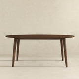 Ada Mid Century Modern Style Solid Wood Walnut Oval Dining Table from Ashcroft Furniture - Luna Furniture