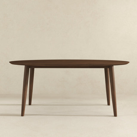Ada Mid Century Modern Style Solid Wood Walnut Oval Dining Table from Ashcroft Furniture - Luna Furniture