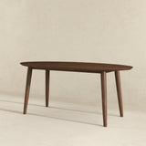 Ada Mid Century Modern Style Solid Wood Walnut Oval Dining Table from Ashcroft Furniture - Luna Furniture