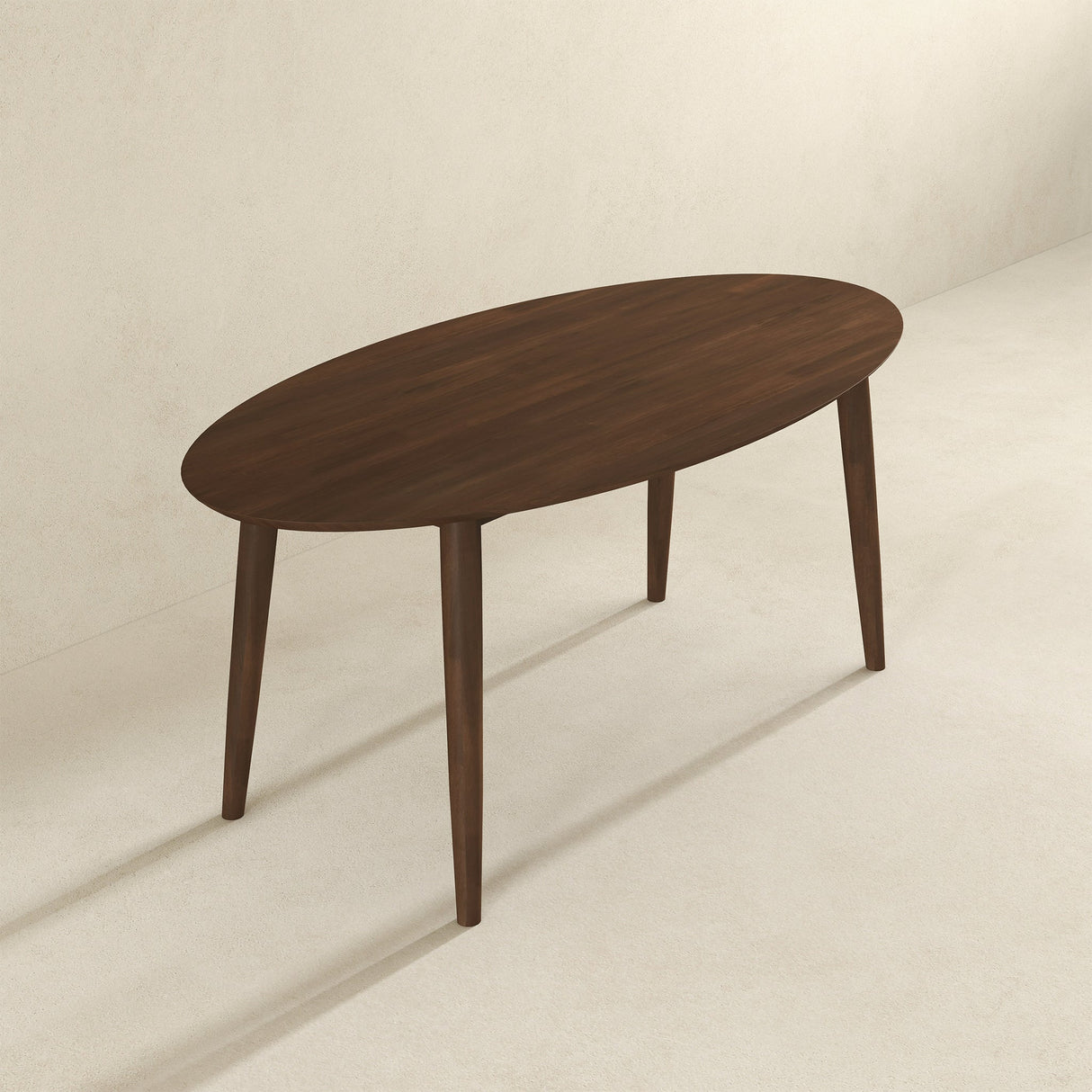 Ada Mid Century Modern Style Solid Wood Walnut Oval Dining Table from Ashcroft Furniture - Luna Furniture