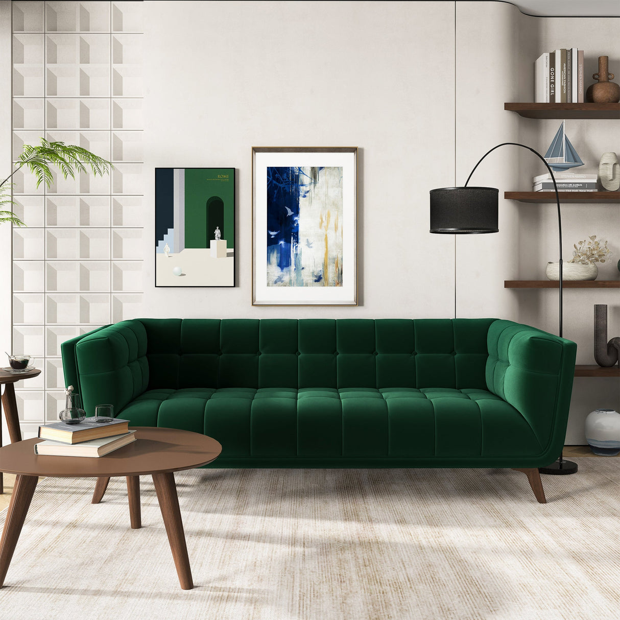 Addison Green Large Velvet Sofa from Ashcroft Furniture - Luna Furniture