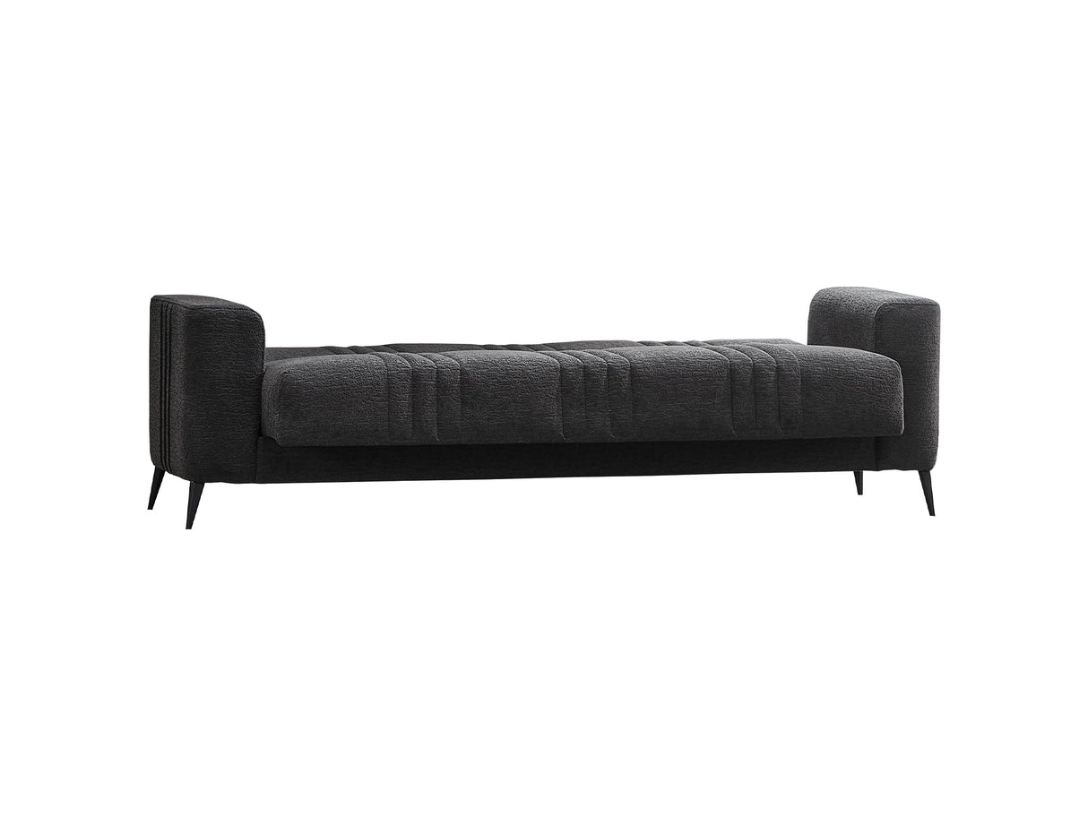 Adela Convertible Sofa Anthracite in Anthracaite from Furnia - Luna Furniture