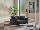 Adela 3-pieces (Sofa & Loveseat & Chair) Livingroom Set in Anthracite from Furnia - Luna Furniture