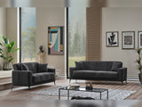 Adela 3-pieces (Sofa & Loveseat & Chair) Livingroom Set in Anthracite from Furnia - Luna Furniture