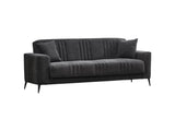 Adela 3-pieces (Sofa & Loveseat & Chair) Livingroom Set in Anthracite from Furnia - Luna Furniture