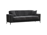 Adela Convertible Sofa Anthracite in Anthracaite from Furnia - Luna Furniture