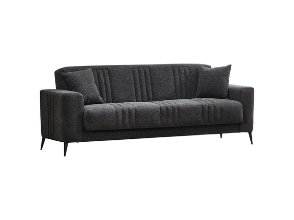 Adela Convertible Sofa Anthracite in Anthracaite