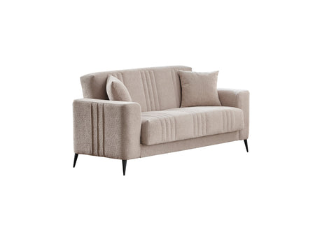 Adela 3-pieces (Sofa & Loveseat & Chair) Livingroom Set in Cream from Furnia - Luna Furniture