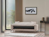 Adela Convertible Sofa in Cream from Furnia - Luna Furniture