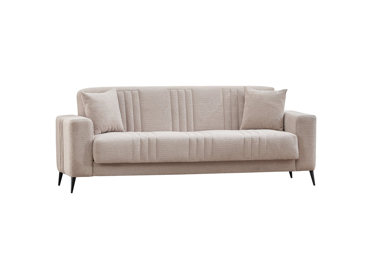 Adela 3-pieces (Sofa & Loveseat & Chair) Livingroom Set in Cream from Furnia - Luna Furniture