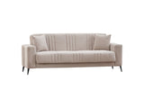 Adela 3-pieces (Sofa & Loveseat & Chair) Livingroom Set in Cream from Furnia - Luna Furniture