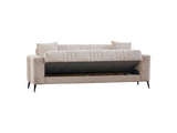 Adela Convertible Sofa in Cream from Furnia - Luna Furniture