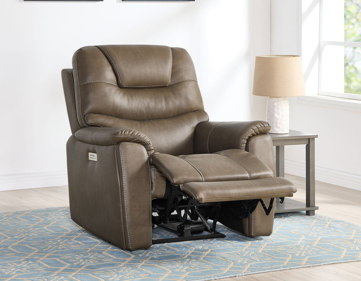 Adelaide Caramel Vegan Leather Dual-Power Zero-Gravity Recliner from Steve Silver - Luna Furniture